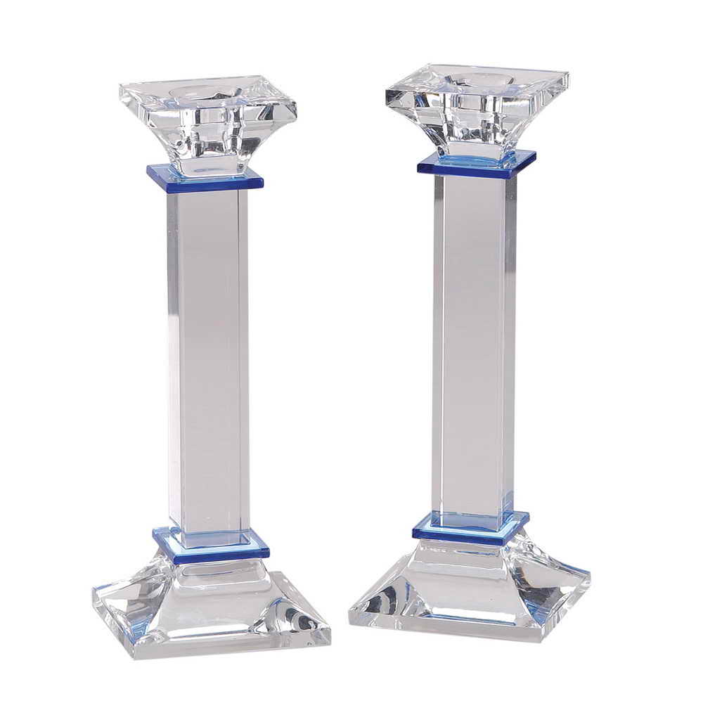 Crystal Pillar Candlesticks