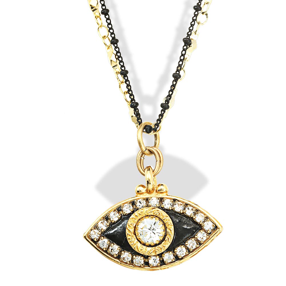 jewish-jewelry-judaica-black-gold-evil-eye-pendant-necklace