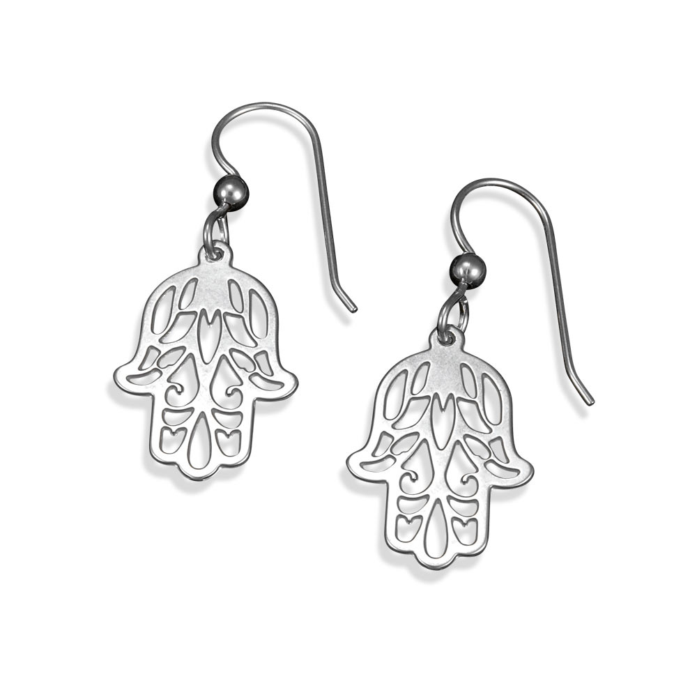 Jewish Jewelry Earrings Hamsa Sterling Silver