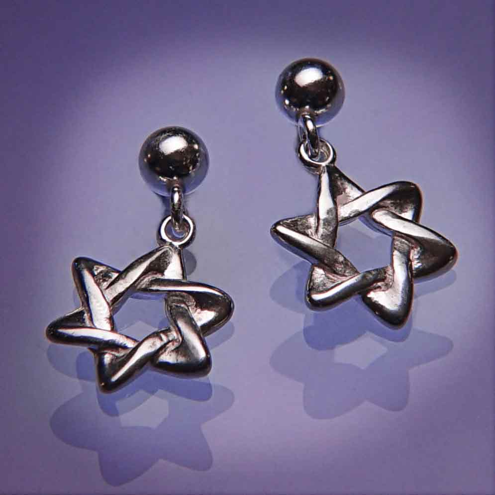 Jewish Jewelry Las Star Of David Earrings Sterling Silver