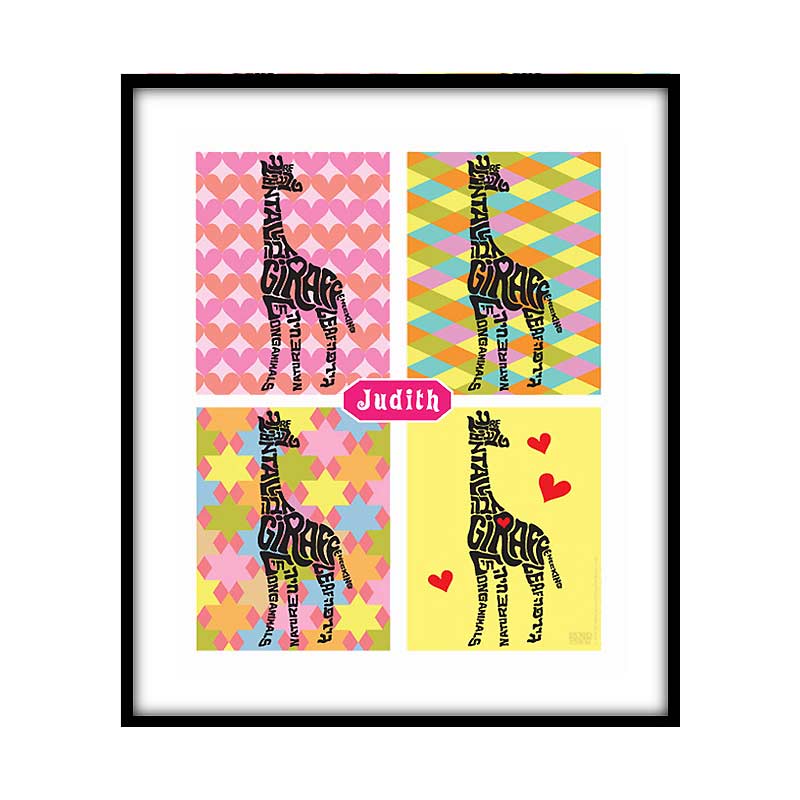 Gifts-Kids Personalized Giraffe Framed Art