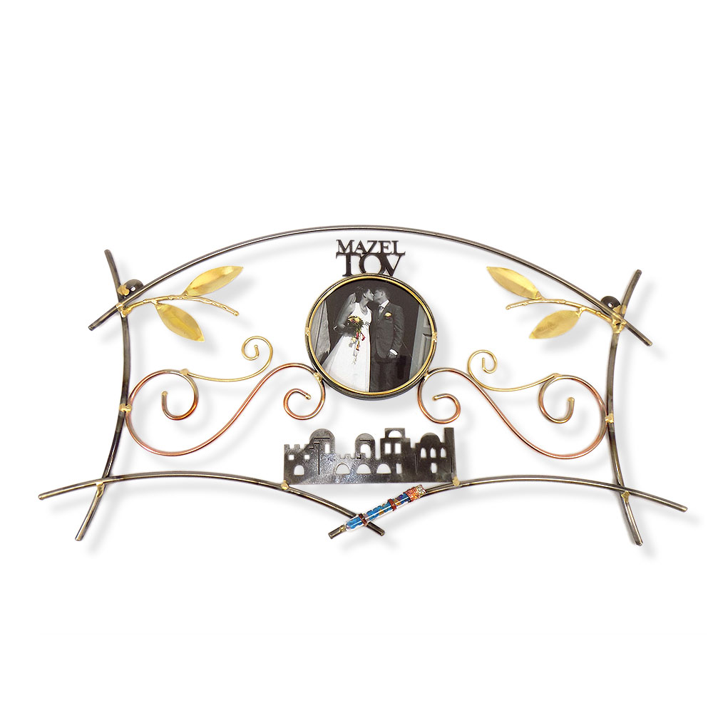 Gary Rosenthal Large Horizontal Mazel Tov Wedding Glass