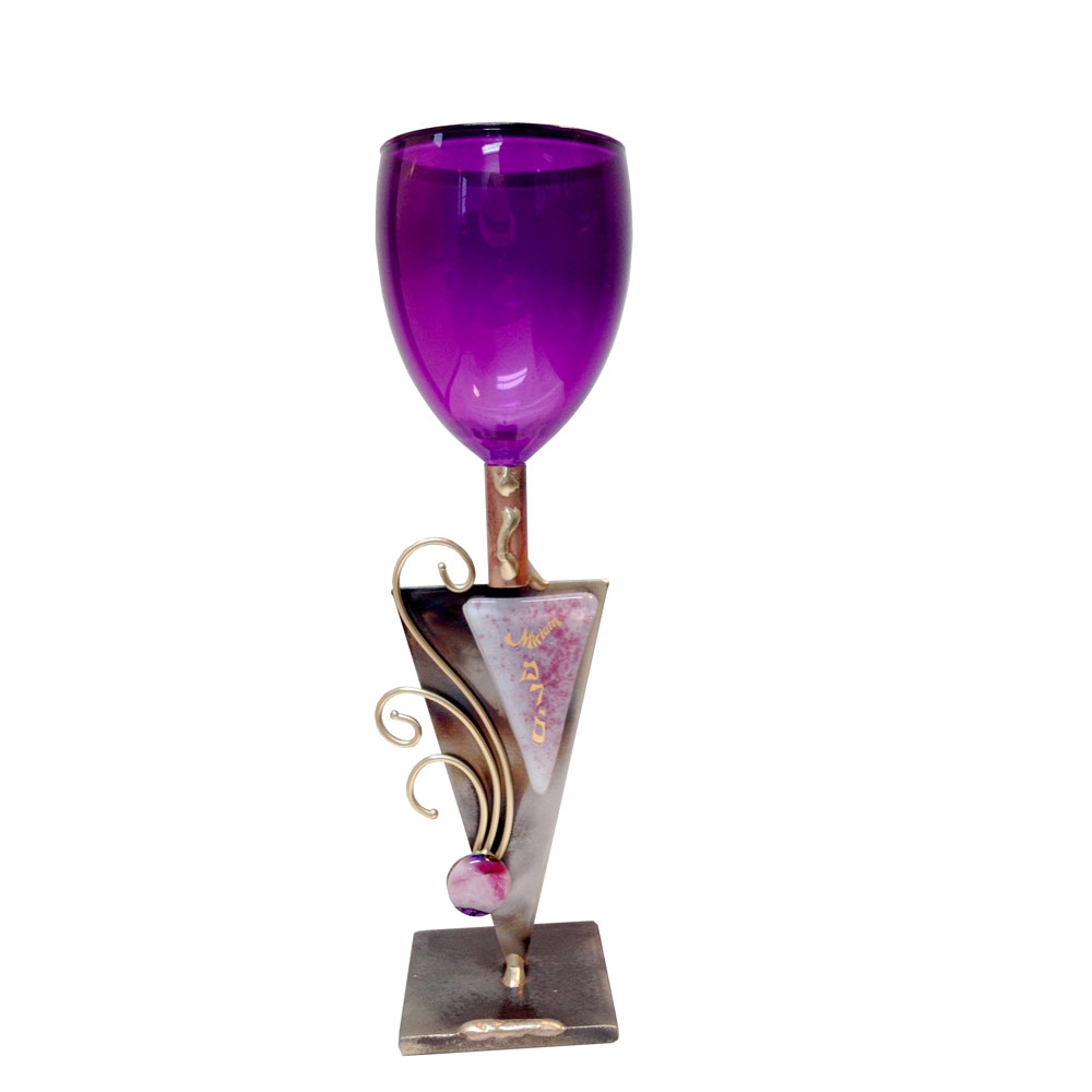 purple glass cups