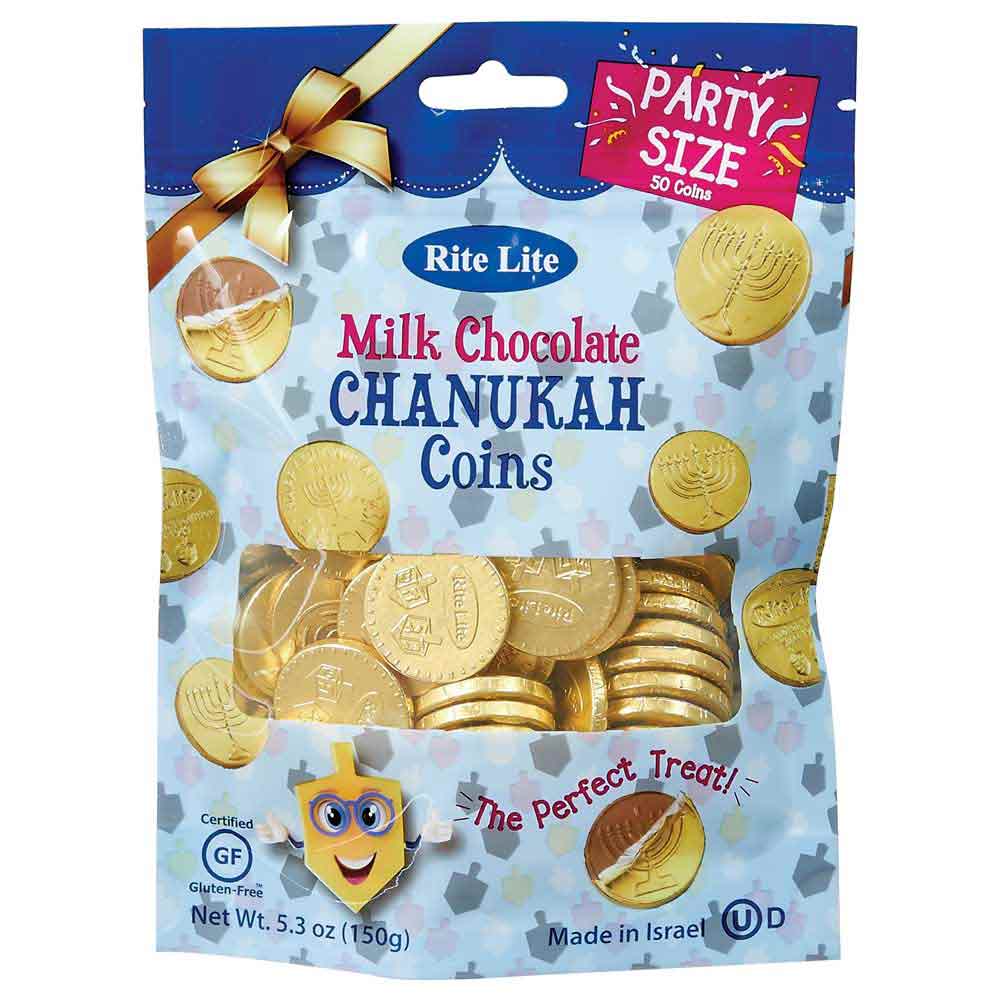 Hanukkah Gifts - Party-Size Bag Of Chocolate Gelt Coins