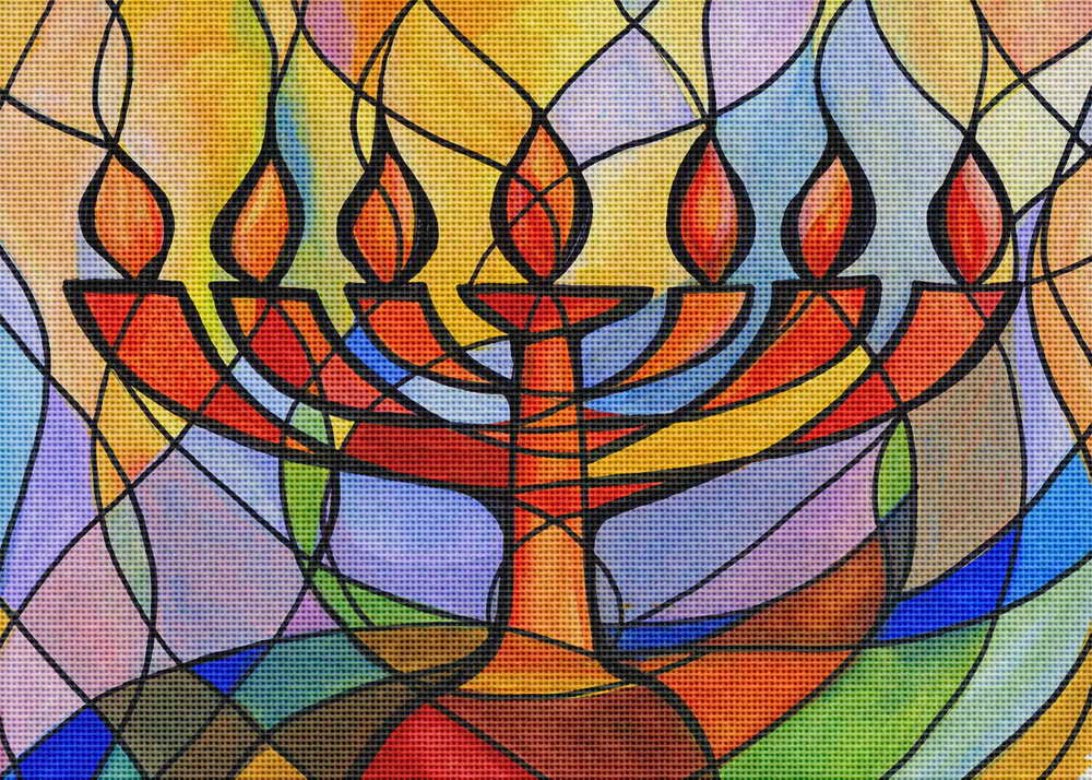 Menorah Lights Needlepoint Kit