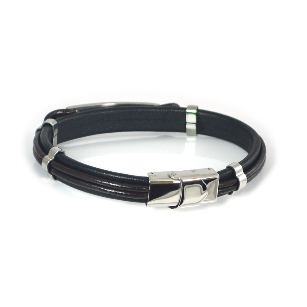 Jewish Jewelry | Men's Jewelry | Leather And Stainless Steel Men's ...