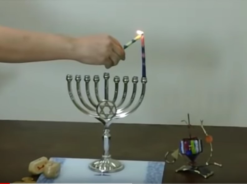 Lighting A Menorah Video