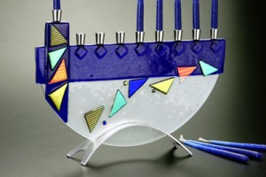 Glass Menorah By Sara Beames