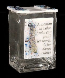 woman Of Valor Tzedakah Box